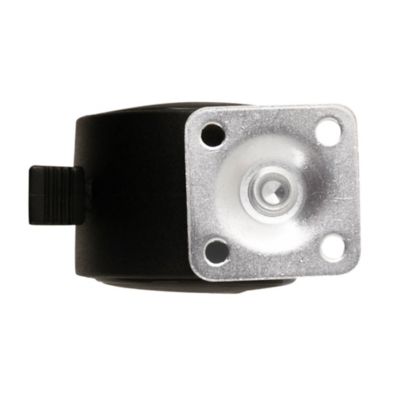 Roulette jumelée pivotante avec frein ø50 mm, plaque ø38 mm, charge max 40kg