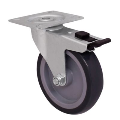 Roulette pivotante grise ø10 cm, charge max 70 kg
