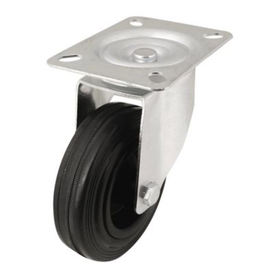 Roulette pivotante noire ø10 cm, charge max 75 kg