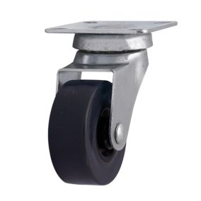 Roulette pivotante grise ø7.5 cm avec freins, charge max 60 kg
