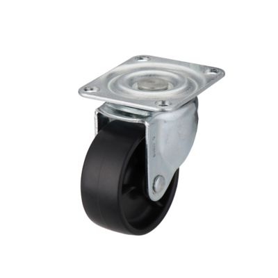Roulette pivotante sans frein ø50 mm, à platine pivotante, charge max 40kg