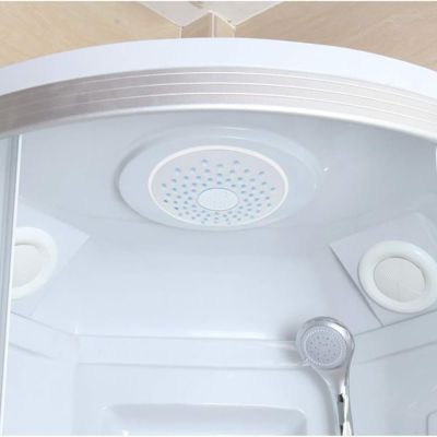Round Top Toit de Pluie Tête de Douche, ABS Gris Tête Douche, Cabine de ...