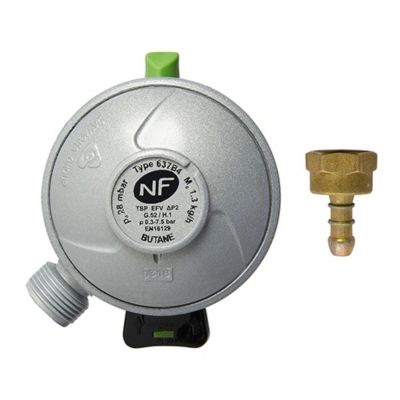 ROUSSEAU - Détendeur butane à connexion rapide 28 mbar - Bouteille 6 kg valve automatique Le Cube - Débit 1300 g/h