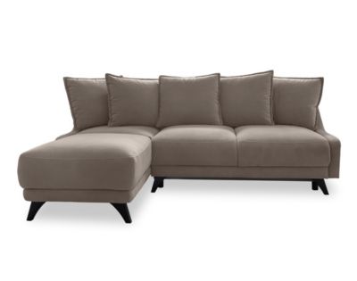 Royal - canapé d'angle gauche - 4 places - convertible avec coffre - en velours - Best Mobilier