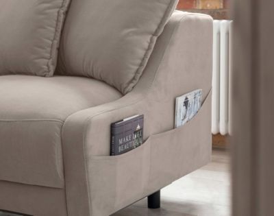 Royal - canapé d'angle gauche - 4 places - convertible avec coffre - en velours - Best Mobilier