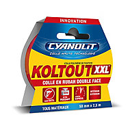 Ruban adhésif double face Cyanolit Koltout Express 48 mm x 18 mm - 10 pièces