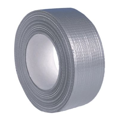 Ruban adhésif toilé gris clair largeur 50 mm longueur 50 mètres étanchéité conduits VMC