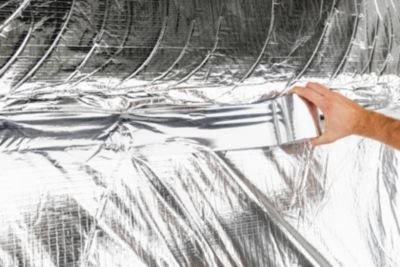 Ruban adhésif Air'Stick Métal 25 m x 100 mm pour isolant mince métallisé, Soprema