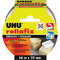 Ruban adhésif d'emballage Rollafix transparent 66 x 50 mm