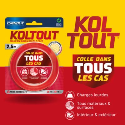 Nastro Adesivo Rinforzato Koltout Express - 2.5m X 19mm, Multiuso