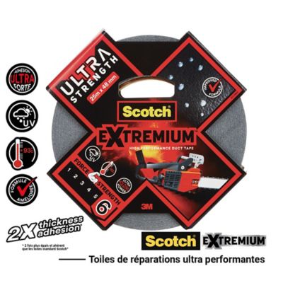 Ruban adhésif toile de réparation Scotch Extremium 25 x 48 mm noir