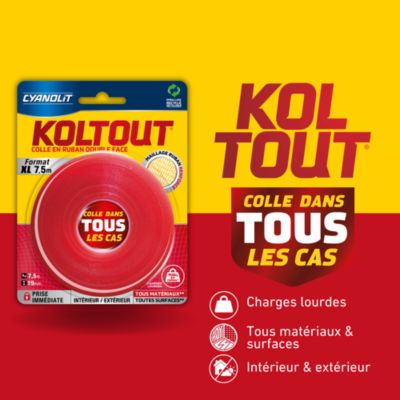Ruban colle Koltout extra fin h. 19 mm x l. 7.5 m