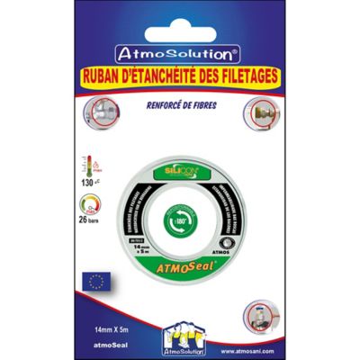 Ruban d'étanchéité des filetages Atmoseal 14 mm x 5 m