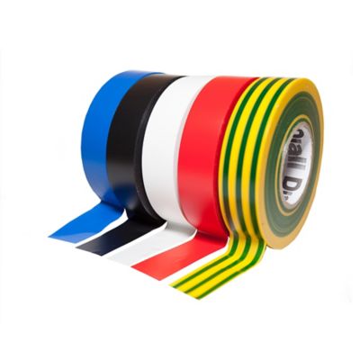 Ruban d'isolation, couleur mélangée 19 mm x 33 m vendu par 5 pièces