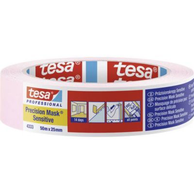 Ruban de masquage de précision rose clair 50 mm x 50 m pour surfaces délicates 4333 PV1