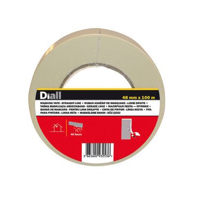 Ruban de masquage lignes droites Diall 48 mm x L.100 m - 1 rouleau