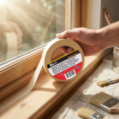 Ruban de masquage lignes droites Diall 50 m x 24 mm - 1 rouleau