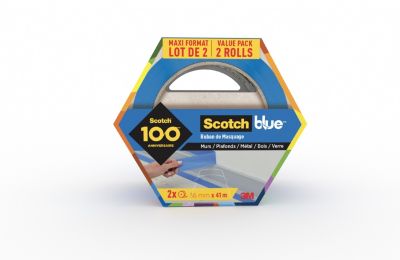 Ruban De Masquage ScotchBlue 36 Mm X 41 M - Multi-surfaces, Résistant UV, Retrait Propre Jusqu'à 14 Jours