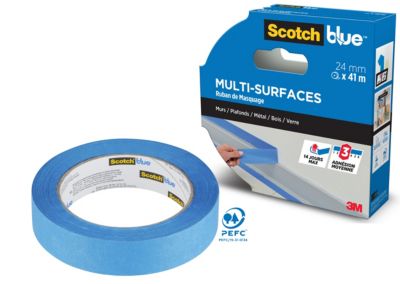 Ruban de Masquage premium Multi-Surfaces ScotchBlue™ 2090 Bleu 24 mm x 41 m