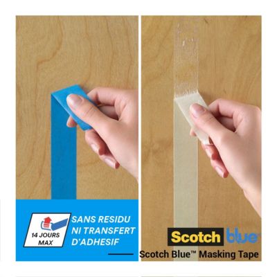 Ruban de masquage Scotchblue pour surfaces délicates Bleu 50 m x 24 mm