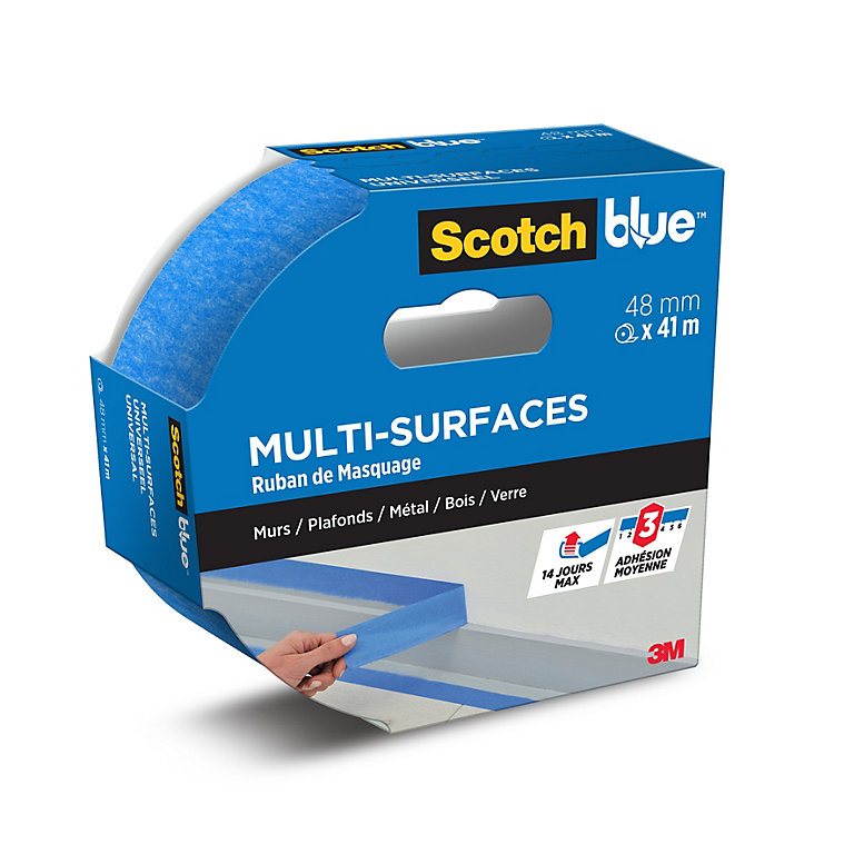 Ruban de Masquage premium Multi-Surfaces ScotchBlue™ 2090 Bleu 48