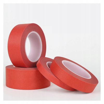 Ruban de Masquage RedLine Pro 50 mm x 50 m - Papier Crêpé Rouge, Colle ...