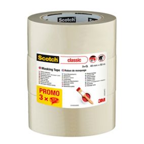 Ruban de masquage Scotch 3M 50 m x 48 mm - 3 rouleaux