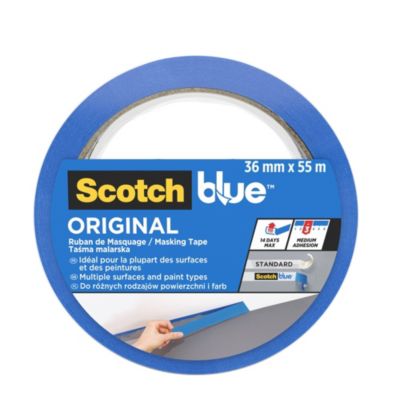 Ruban de masquage Scotchblue finitions parfaites 55 m x 36 mm