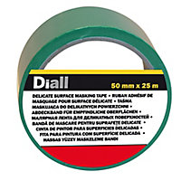 Ruban de masquage surfaces délicates Diall 25 m x 50 mm - 1 rouleau