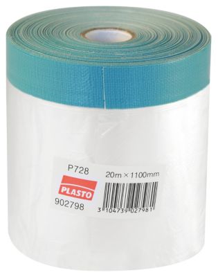 Ruban de protection grandes surfaces - P728 Transparent 20m x 1100mm Plasto