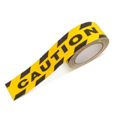 Ruban de signalisation antidérapant, ruban jaune et noir, ruban de sécurité antidérapant à haute adhérence (5 cm x 5 m)