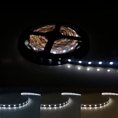 Ruban LED 12V 5M 5050 IP20 60LED/m - Blanc Chaud 2300K - 3500K - SILAMP