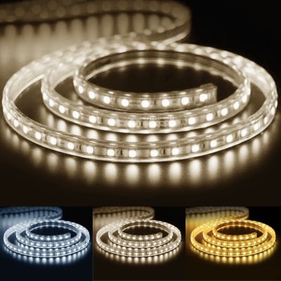 Ruban LED 220V 5050 IP65 60LED/m (Vendu sur mesure au mètre) - Blanc Neutre 4000K - 5500K - SILAMP