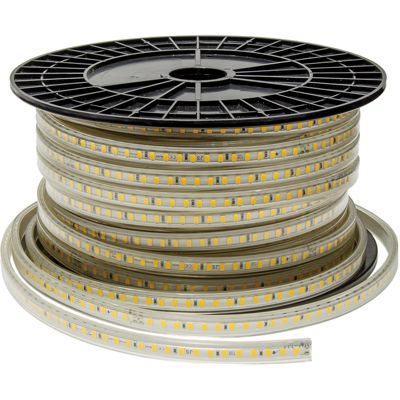 Ruban LED 5730 220V - 500lm/m - IP65 - Blanc Chaud 2800K - 50m