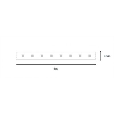 Ruban LED Blanc puissant 60LED/m 14,4W/m étanche - Blanc Chaud 3000K