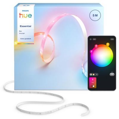 Ruban LED connecté 5 m multicolore RGB + blanc chaud flexible et découpable 20 W Lightstrip Philips Hue