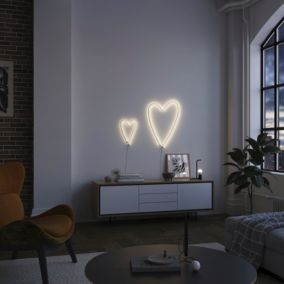 Ruban lumineux néon Almeid LED intégrée variation de couleurs IP20 dimmable 10W L.200cm blanc Goodhome
