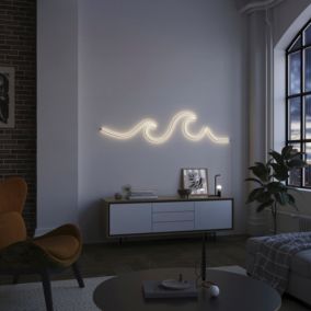 Ruban lumineux néon Almeid LED intégrée variation de couleurs IP20 dimmable 22W L.500cm blanc Goodhome