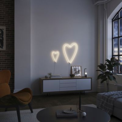 Ruban lumineux néon Almeida LED intégrée variation de couleurs IP20 dimmable 10W L.200cm blanc Goodhome
