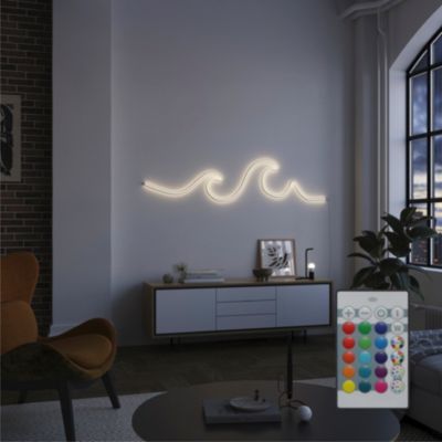 Ruban lumineux néon Almeida LED intégrée variation de couleurs IP20 dimmable 22W L.500cm blanc Goodhome