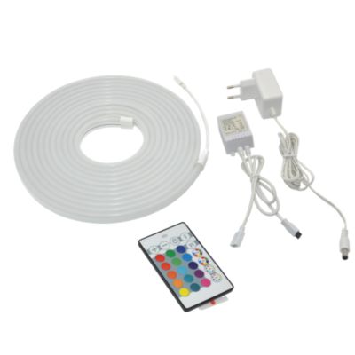 Ruban lumineux néon Almeida LED intégrée variation de couleurs IP20 dimmable 22W L.500cm blanc Goodhome