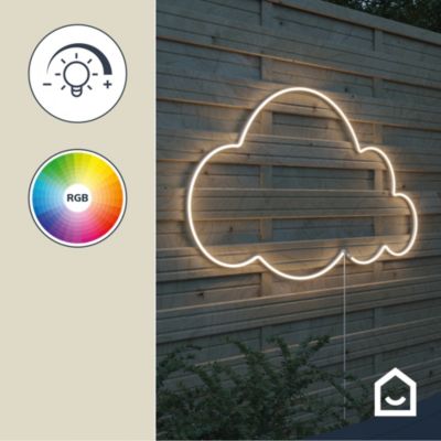 Ruban lumineux néon Almeida LED intégrée variation de couleurs IP65 dimmable 22W L.500cm blanc Goodhome