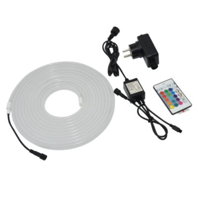Ruban lumineux néon Almeida LED intégrée variation de couleurs IP65 dimmable 22W L.500cm blanc Goodhome