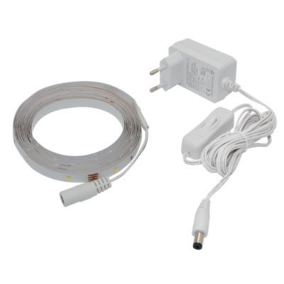 Ruban lumineux Waldeck LED intégrée blanc neutre IP20 1200lm 16W L.300cm blanc GoodHome
