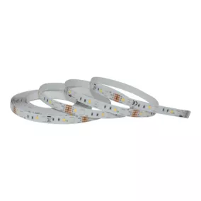 Ruban lumineux Waldeck LED intégrée variation de blancs et de couleurs IP20 dimmable 2000lm 22W L.500cm blanc GoodHome