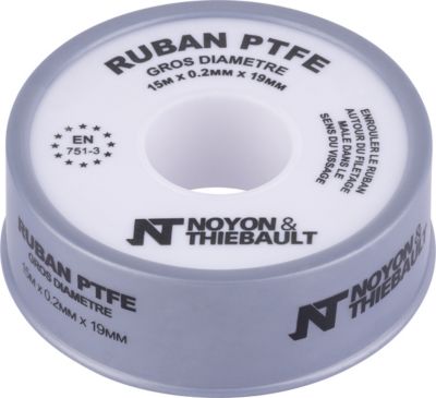 Ruban PTFE Noyon et Thiebault 19mmx 0,2 mm x 15 M