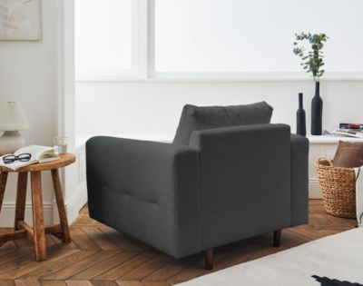 Rune - fauteuil - en tissu bouclette - Lisa Design