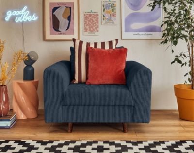 Rune - fauteuil - en velours côtelé - Lisa Design