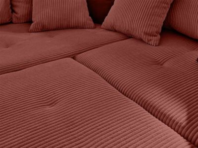 Rune - pouf modulable - en velours côtelé - Lisa Design
