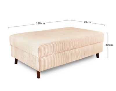 Rune - pouf modulable - en velours côtelé - Lisa Design